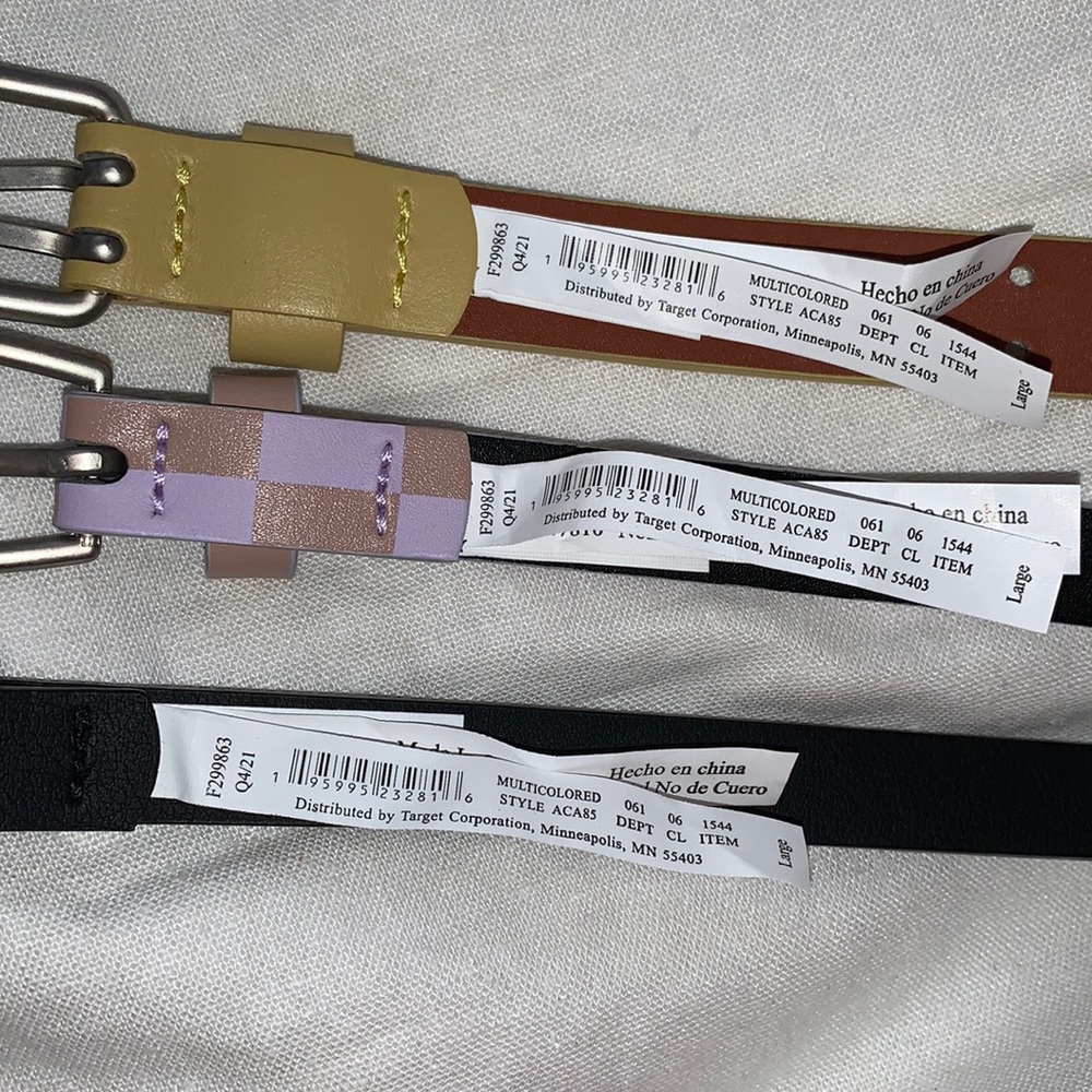 (L)- Universal Thread Women's New Fashion Trio Belt - Picture 5 of 9